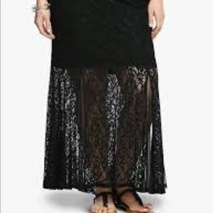 🆕 NWT • Joe Voxer XL • Lace Overlay Maxi Skirt